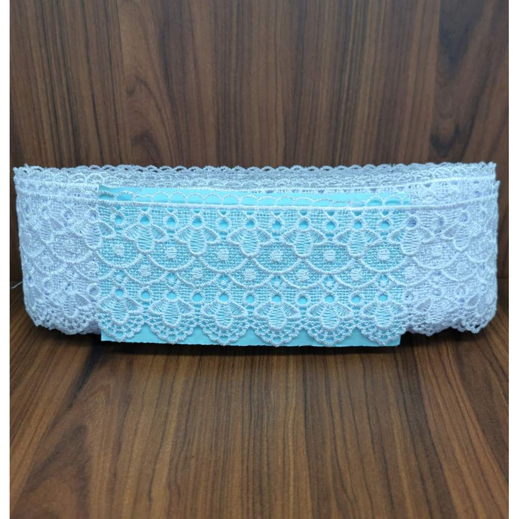 Renda Guipir RL24 13,7m x 8,0cm – Branco | Acabamento, Moda, Artesanato