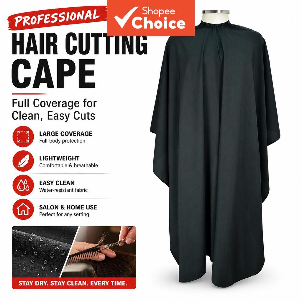 2 peças capa de barbeiro, gola elástica sem grudar cabelo, avental para salão para casa e barbearia