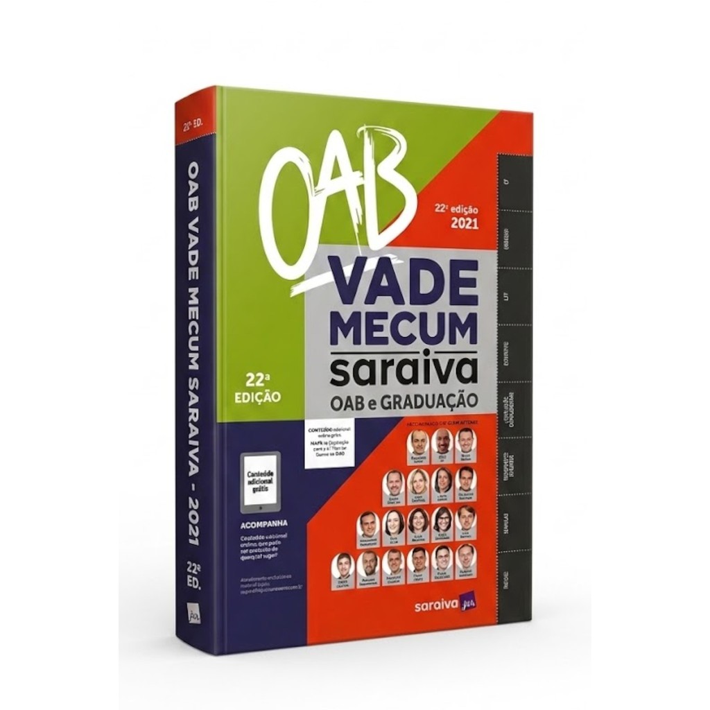 Vade Mecum Direito Oab Concursos Legislacao Atualizada Completo Livro Juridico - 22ª Edição 2021