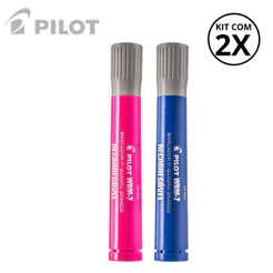 Kit com 2 Marcadores Para Quadro Branco WBM-7- PILOT Cor:Rosa+Azul