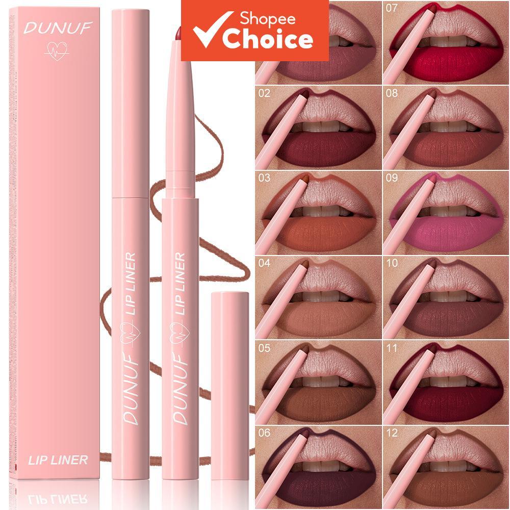 DUNUF 1 unidade Lápis Labial Fosco à Prova d'Água, Brilho Labial e Batom, Não Gruda em Copo, Fácil de Colorir, À Prova