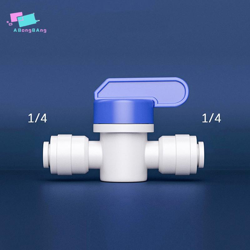 Abongbanghn 1 Peça Encaixe Para Aquário RO Válvula De Esfera De Plástico Reto De Água 1/4 " 3/8 " OD Mangueira Qui Conec