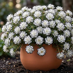 Semeie: 30 sementes de onze horas– Flores Brancas com Bordas Negras para horta caseira