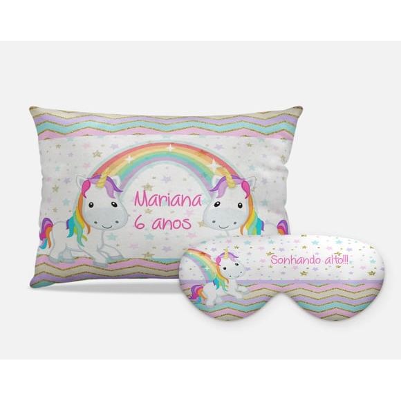 Kit festa do pijama unicornio arco iris