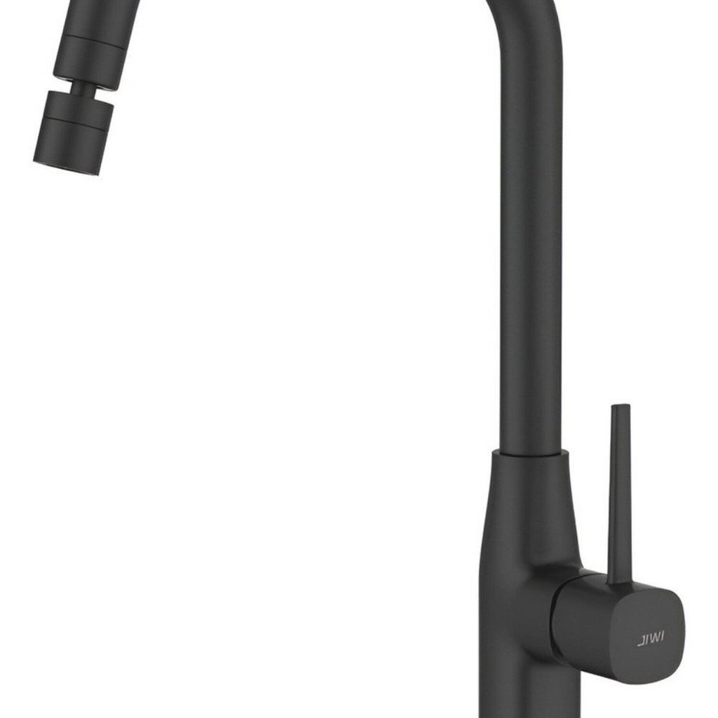 Misturador Monocomando para Cozinha e Gourmet de Mesa com Bica Móvel Redondo Mônaco Jiwi Preto
