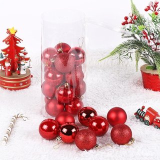 Conjunto De Bola Fosca Tamanho Grande , Ornamento De Natal Sazonal , Suprimentos Para Árvore De Casa , Presente De Festi