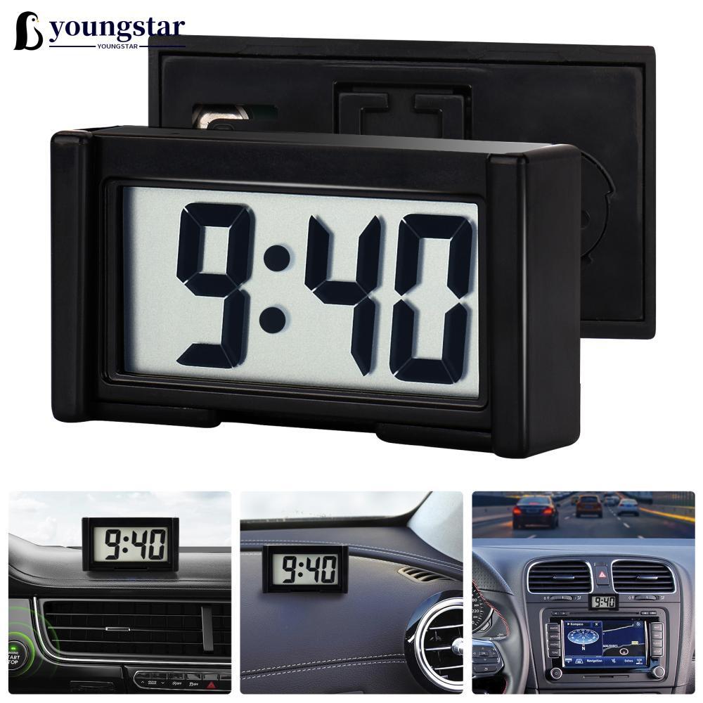 YOUNGSTAR Mini Relógio De Carro Auto Caminhão Painel Tempo-Adesivo Suporte Veículo Eletrônico Digital A8P8