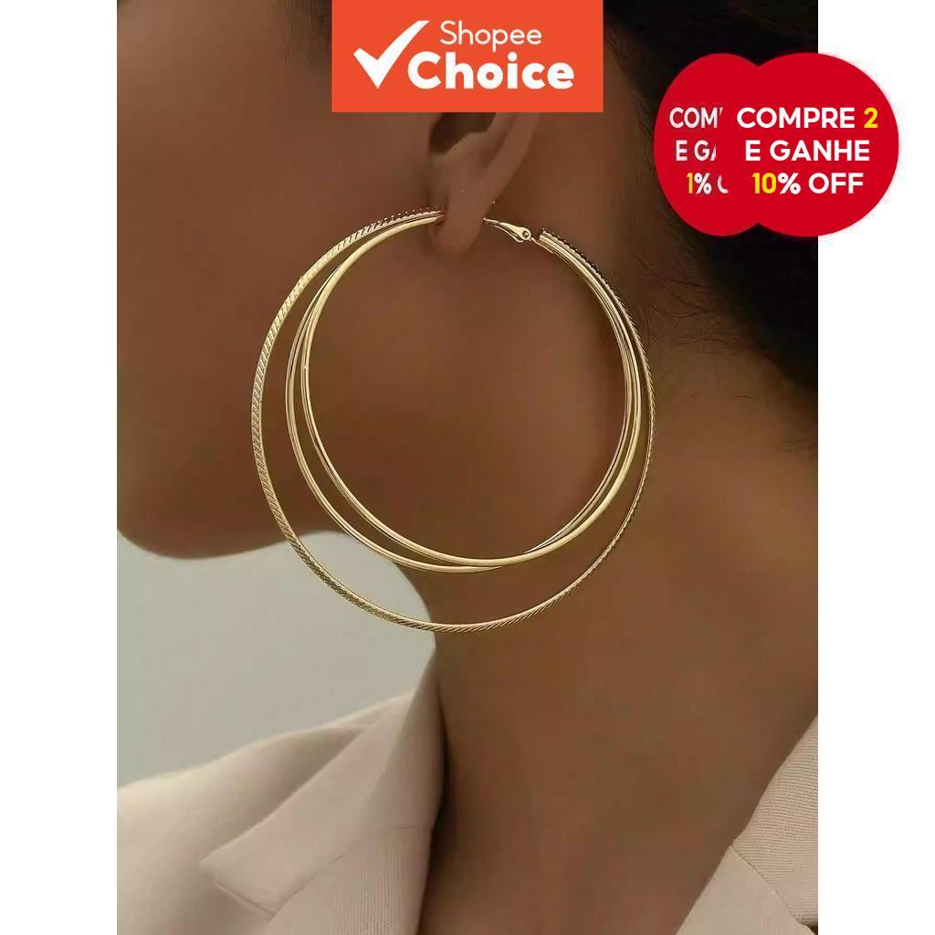 Brinco Minimalista Grande: Onde Comprar | BuscaProdutos