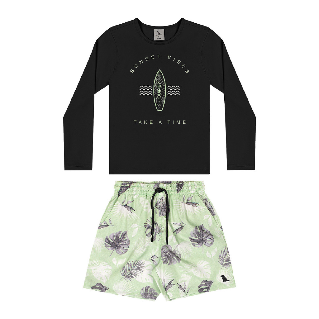 Conjunto Camiseta FPS 50+ e Bermuda Quimby