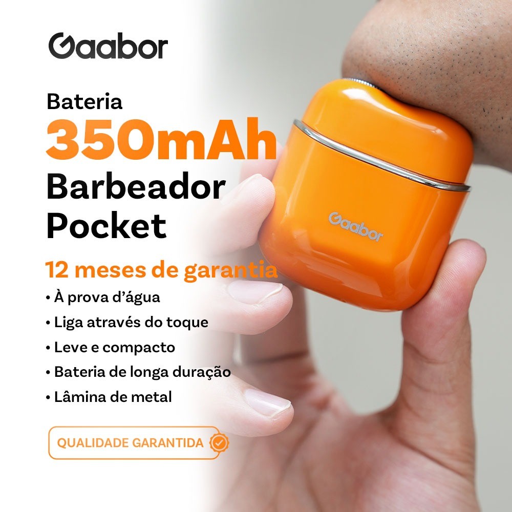 Gaabor Aparador de Barba Portatil Type C Recarregavel Dupla Lamina Preciso Para Viagem ER T01 em Oferta na Shopee