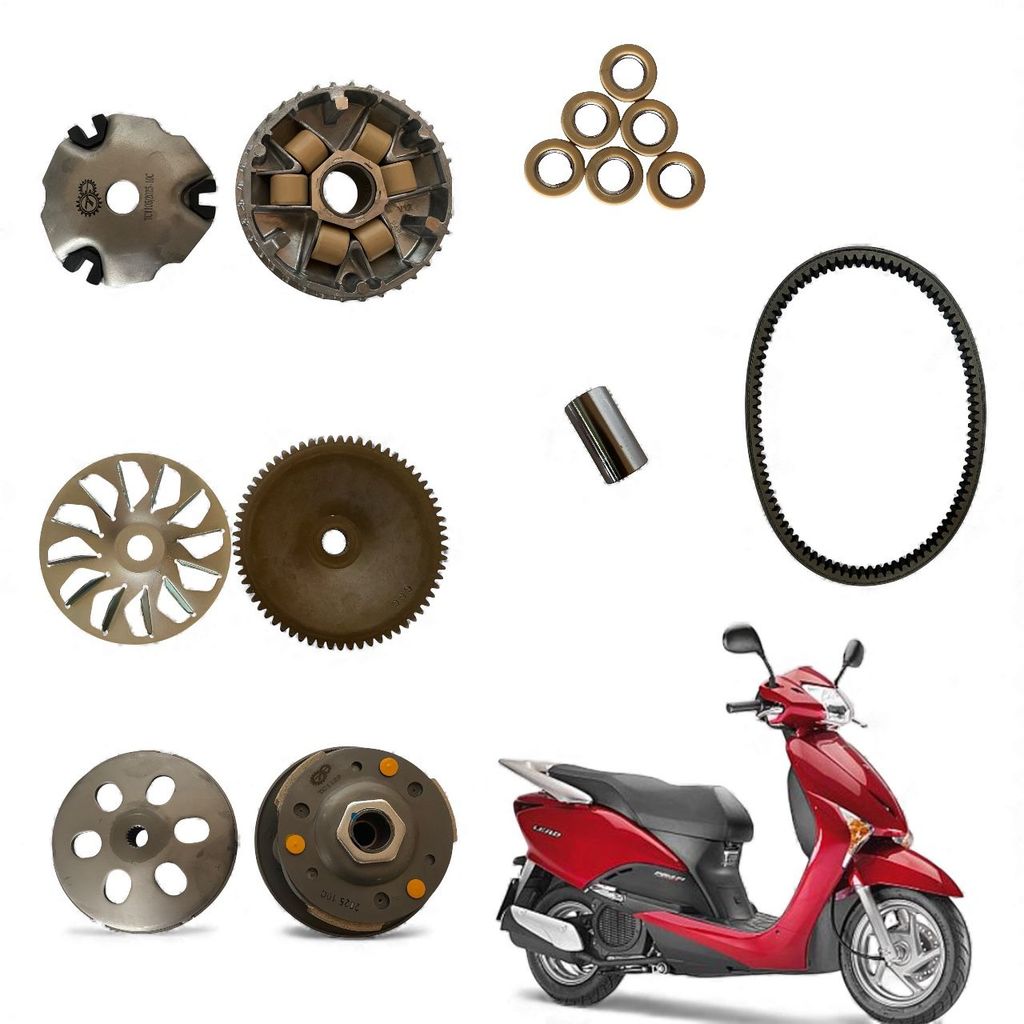 KIT EMBREAGEM COMPLETA LEAD 110 10 A 16 PRIMARIA SECUNDARIA POLIA CORREIA ROLETES