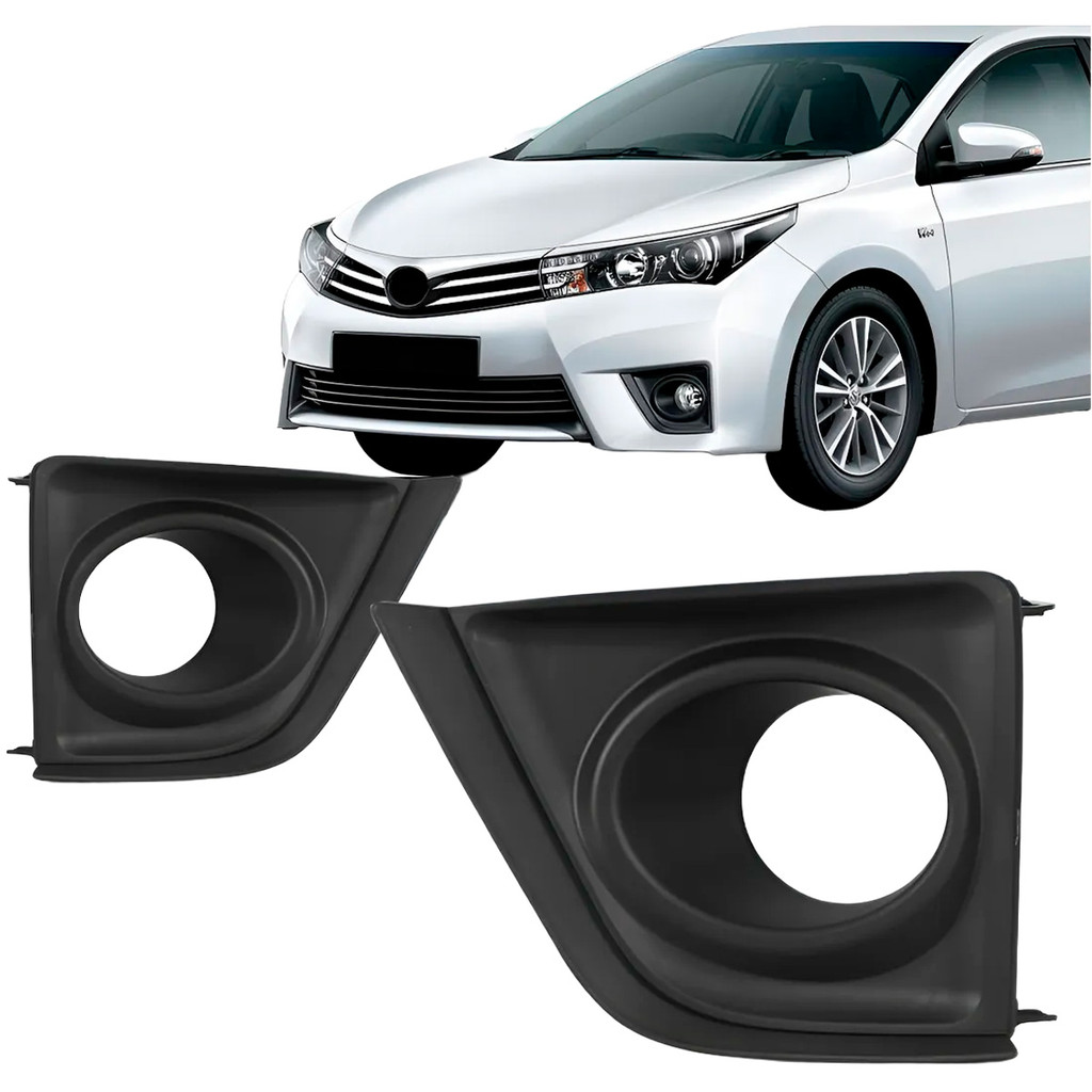 Grade Moldura Milha Corolla 2015 2016 2017 Com Furo