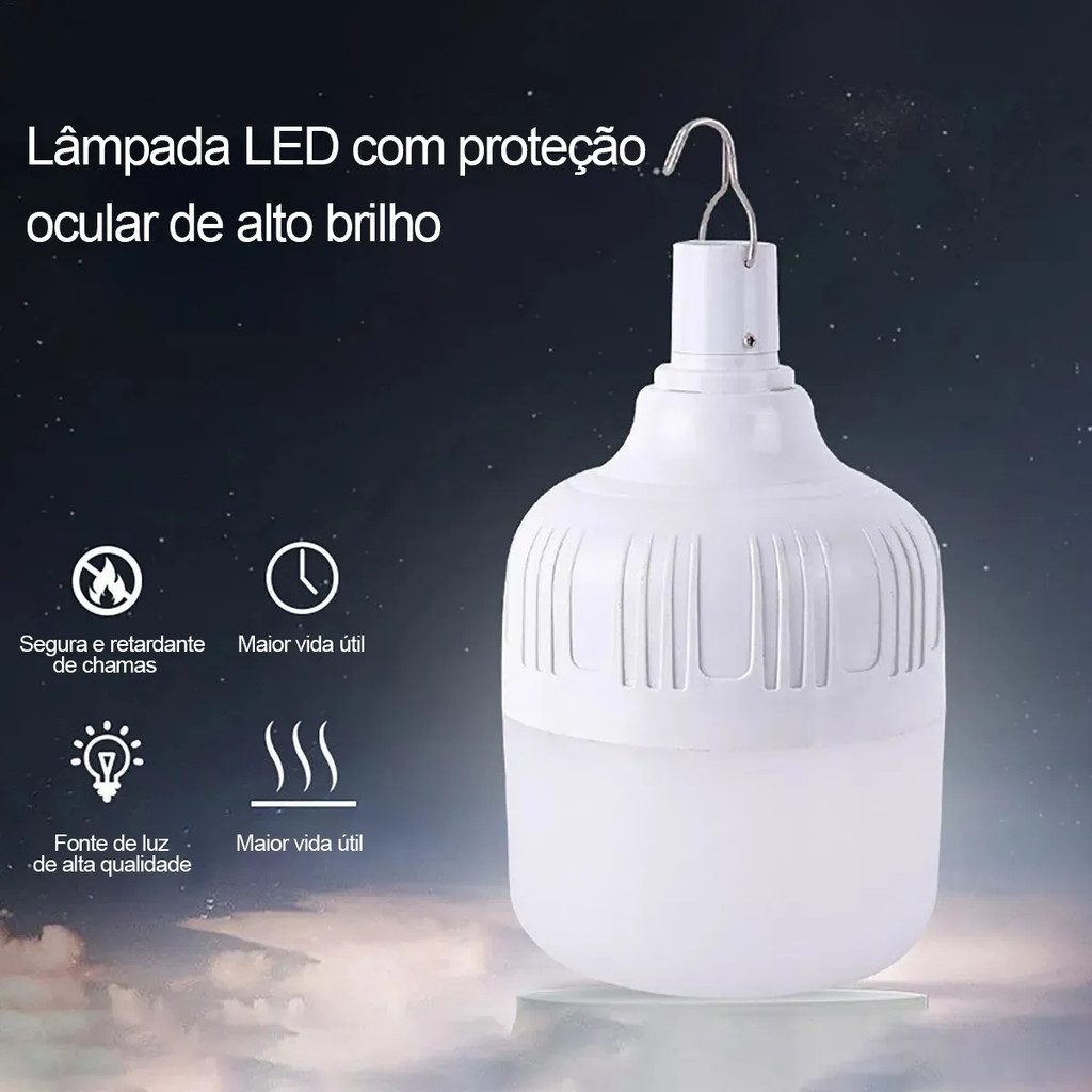 150w Lampião Camping Led Recarregável Acampamen Barraca em Oferta na Shopee