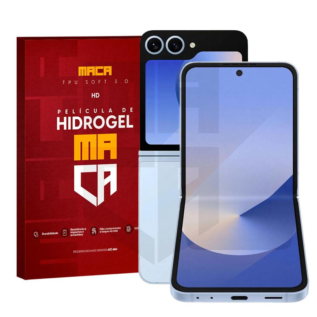 Película de Hidrogel Samsun Z Flip 6 Frente e Verso Hd/Fosca