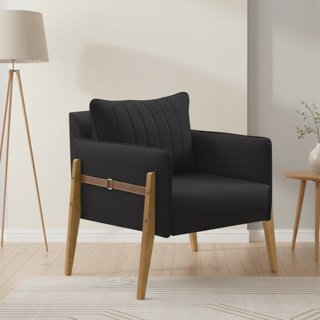Poltrona Decorativa para Sala de Estar Orion Preto em Oferta na Shopee