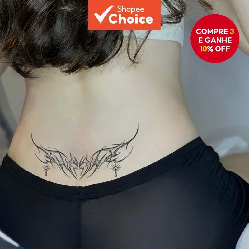 Tatuagem Temporária Semipermanente De Demônio Cardíaco-Perfeita Para Mulheres , À Prova D'água E Não Reflexiva