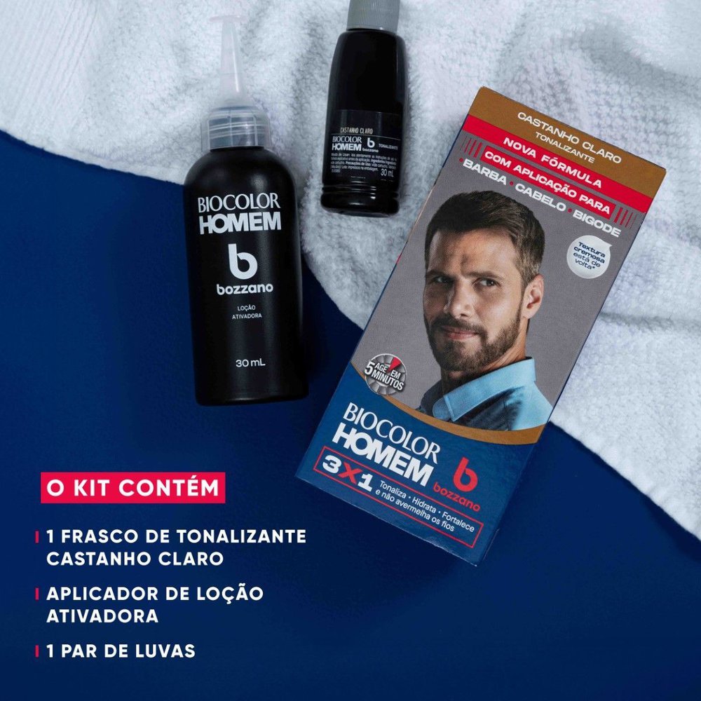 Detalhes do Tonalizante Biocolor Homem Castanho Claro