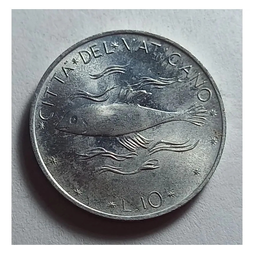 País: Vaticano 1970 - 10 Liras - Elimatec Moedas Antigas.