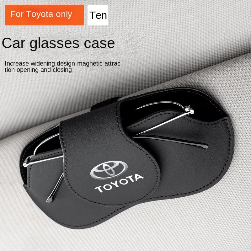 [Capa de óculos de couro para carro ~] Adequado para Toyota Asia Lungrivia Lingshang Estojo de óculos de carro Leão asiá