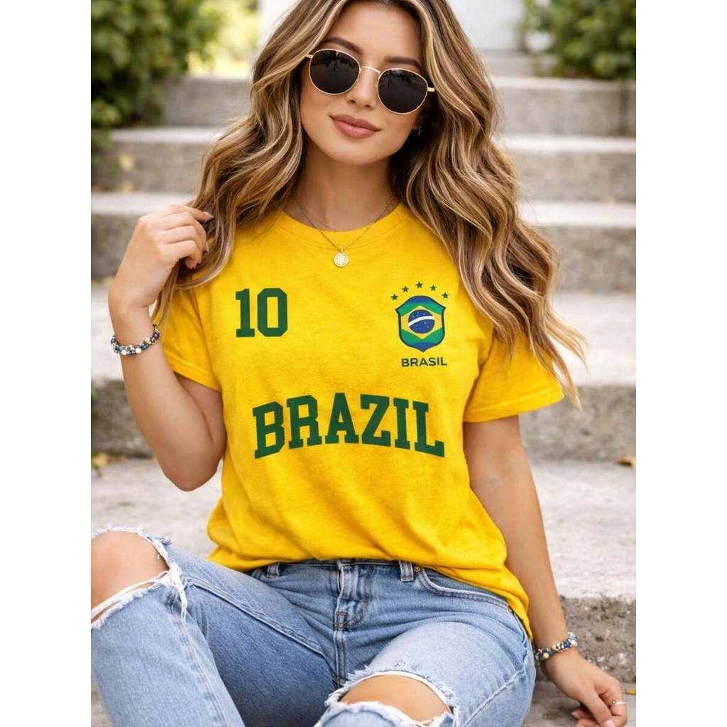 Camiseta T-shirt  Seleção Brasileira da Copa Copa do Mundo