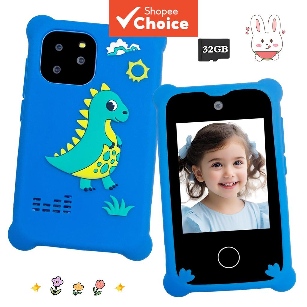 Smartphone Brinquedo Inteligente Adorado por Crianças, 2 em 1 Aprendizagem & Jogos, Tela Sensível ao Toque de 2,8,