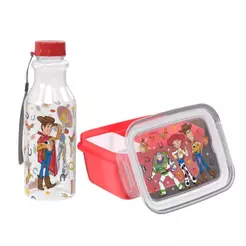 Kit Lancheira Toy Story Woody Jessie Buzz Pote Marmita 1 Garrafa Lanche Passeio Escola Plasútil