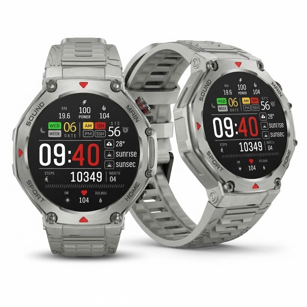 Smartwatch M-Rex 4 Microwear Tático Original 5ATM NFC Amoled ChatGPT GPS Esportivo