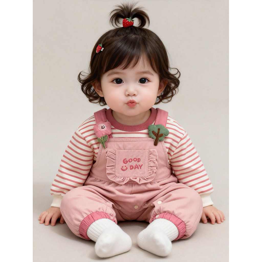 Roupas de bebê roupas de bebê macacão de inverno terno bebê menina roupas de inverno rosa estilo ocidental forro de lã l