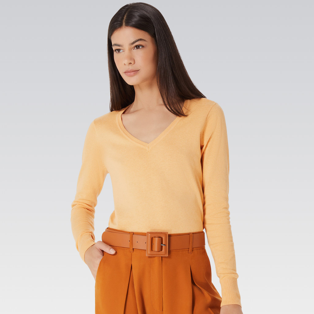 Blusão Básico Feminino Tricô Manga Longa Hering Original