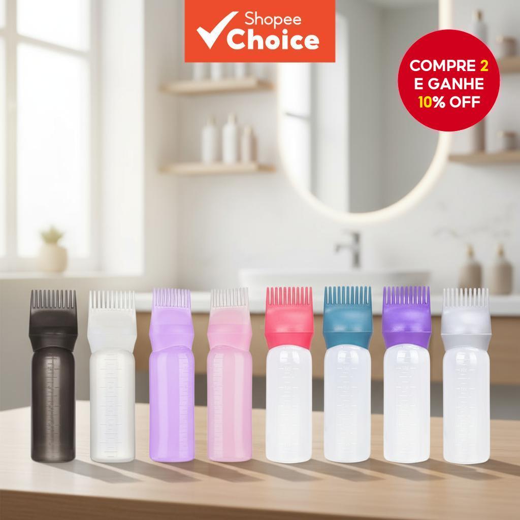 Aplicador de Óleo para Tintura de Cabelo 160Ml PP Ferramentas para Cabelo 8 Cores Beleza Shampoo de Tintura Squeeze