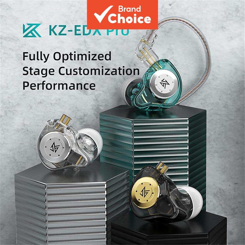 KZ EDX PRO fone de ouvido dinâmico com driver magnético duplo de 10mm, Hi-Fi, graves potentes, esportivo, com