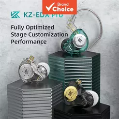 KZ EDX PRO fone de ouvido dinâmico com driver magnético duplo de 10mm, Hi-Fi, graves potentes, esportivo, com