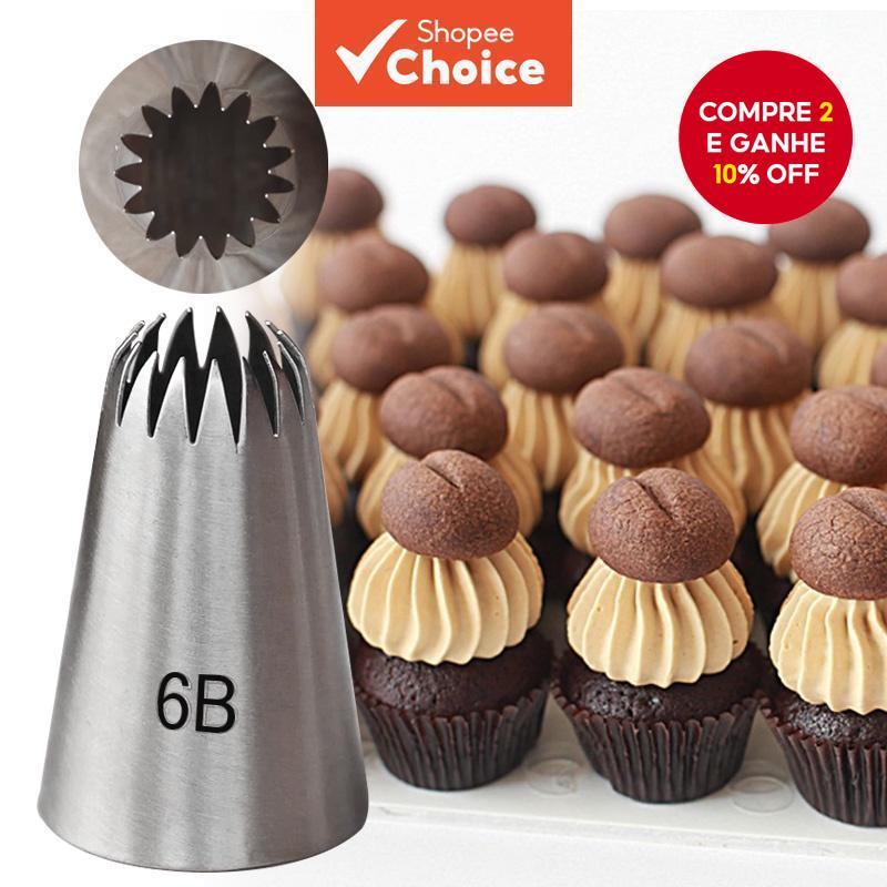 6B Bicos de Creme Russa para Decoração de Bolos e Confeitaria com Ferramentas de Tubulação de Gelo em Oferta na Shopee