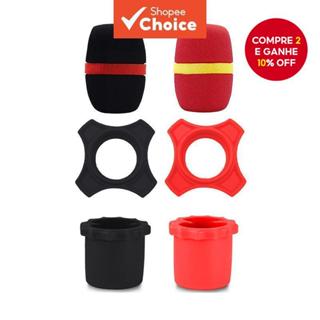 Novo Conjunto de Microfone de 3 Peças com Capa de Espuma, Proteção Antiderrapante em Silicone, Wireless KTV DJ em Oferta na Shopee