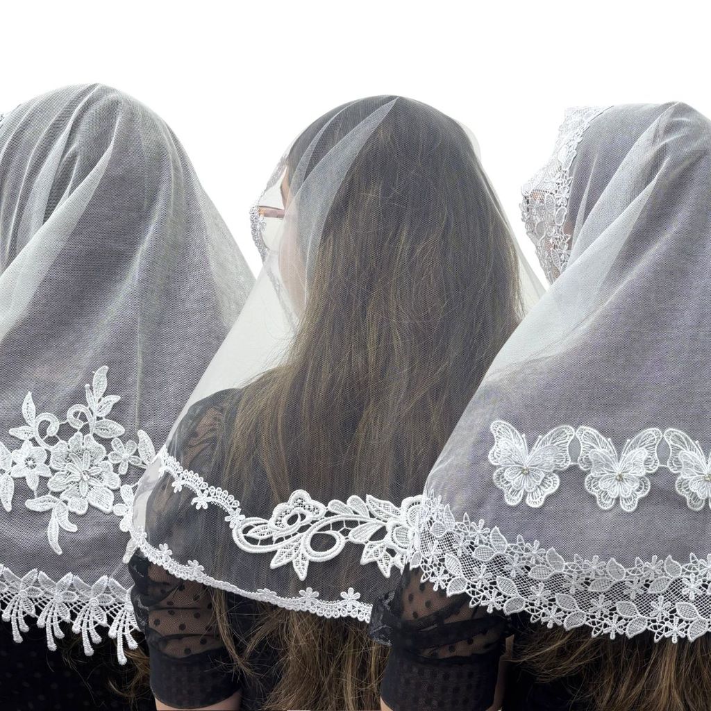 Véu Ccb Congregação Cristã Renda Guipir Diversos Modelos em Oferta na Shopee