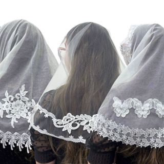 Véu Ccb Congregação Cristã Renda Guipir Diversos Modelos em Oferta na Shopee