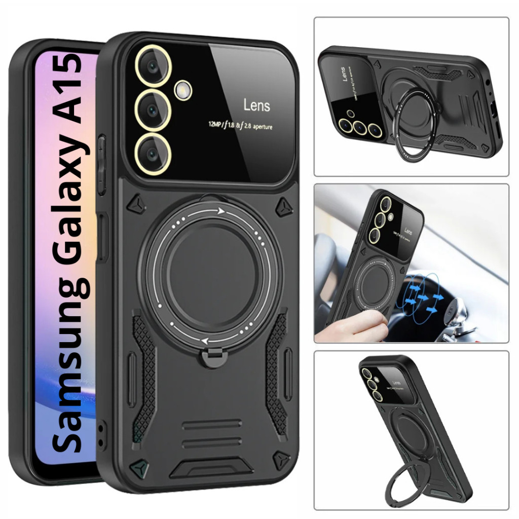 Capa Capinha Para Galaxy A15 4g/5g Preta Com Proteção Nível Militar e Protetor d