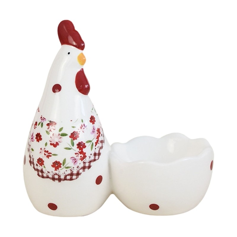 GOO Decorativo Ovos Display Stand Cerâmica Copo De Armazenamento Com Florais Frango Padrão Suporte De Acessórios Para Ca
