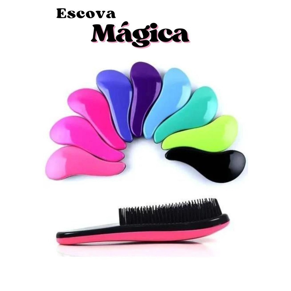 Kit 3 Escovas Mágica Desembaraçadora – Envio Sortido