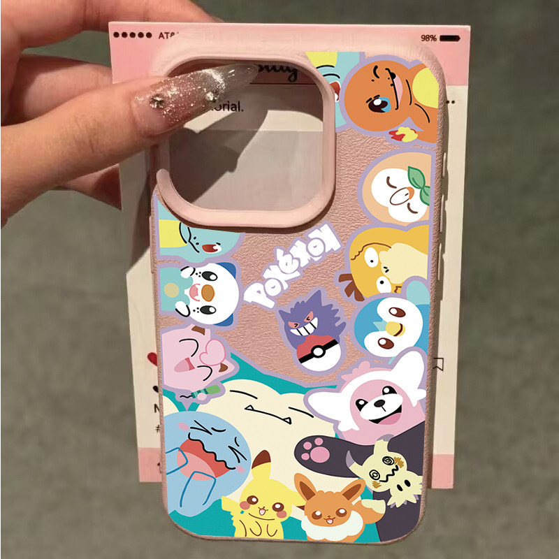 Capa Padrão Pokémon Pikachu Psyduck Gengar Lichee Para Motorola Moto Edge 70 50 Neo Pro 50 60 Fusion Stylus G84 G05 G15