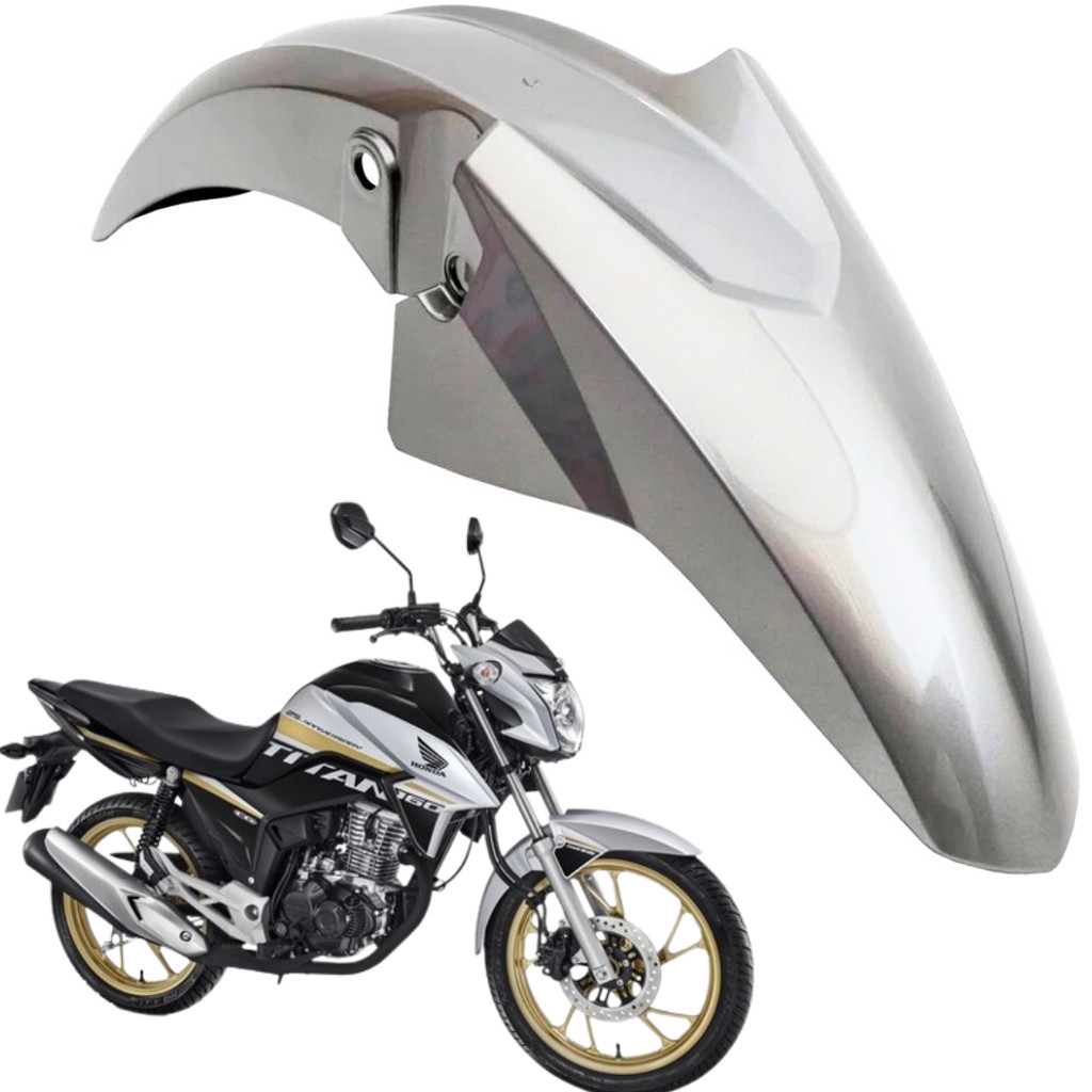 PARALAMA DIANTEIRO PRATA FORCE METALICO TITAN160 2019