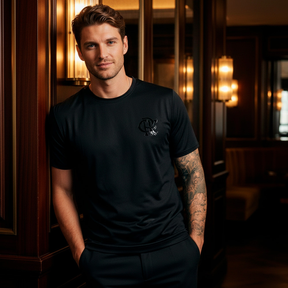 Camisa Flamengo All Black Masculina Oficial em Oferta na Shopee