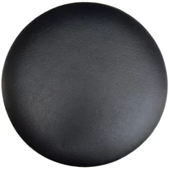 Assento Redondo Banqueta Cadeira Estofados Poltronas H02 Corino Preto 39 cm - Lyam Decor