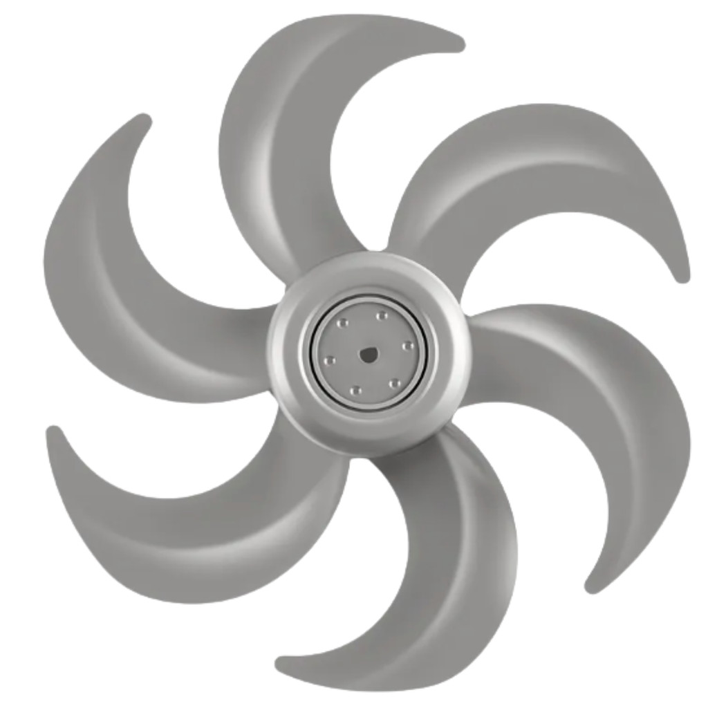 HÉLICE 30CM 6P MONDIAL VENTILADOR NVT-32 6P/ VT-32 6P/  VT-31 6P/  NV-15-6P-FB/  VT-30C-NB ORIGINAL PRATA