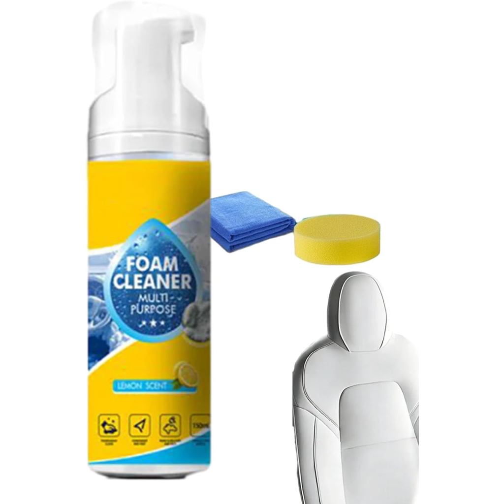 Limpador De Espuma Multienzimático 4 Em 1 5 Onças , Spray De Limpeza Profunda Multifuncional Para Interior De Carro , Gr