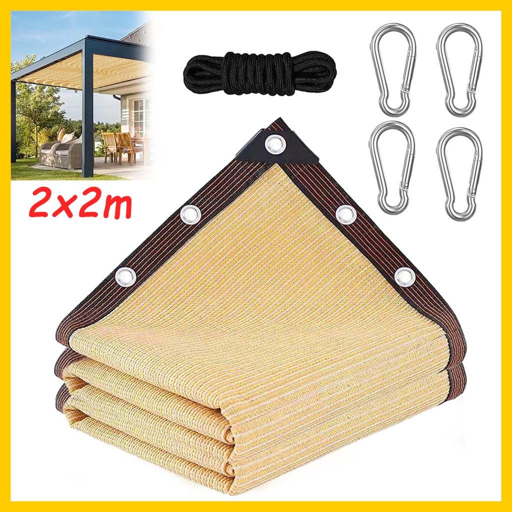 Toldo externo 2x2m, adequado para estufas, plantas de pérgola, toldos, redes de guarda-sol