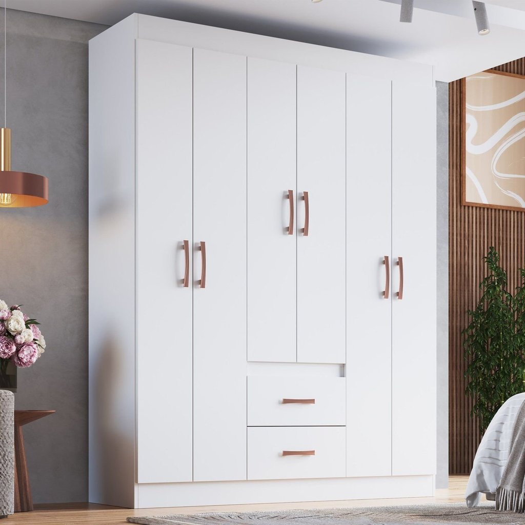 Guarda-roupa 30206 6 Portas 2 Gavetas Rivera