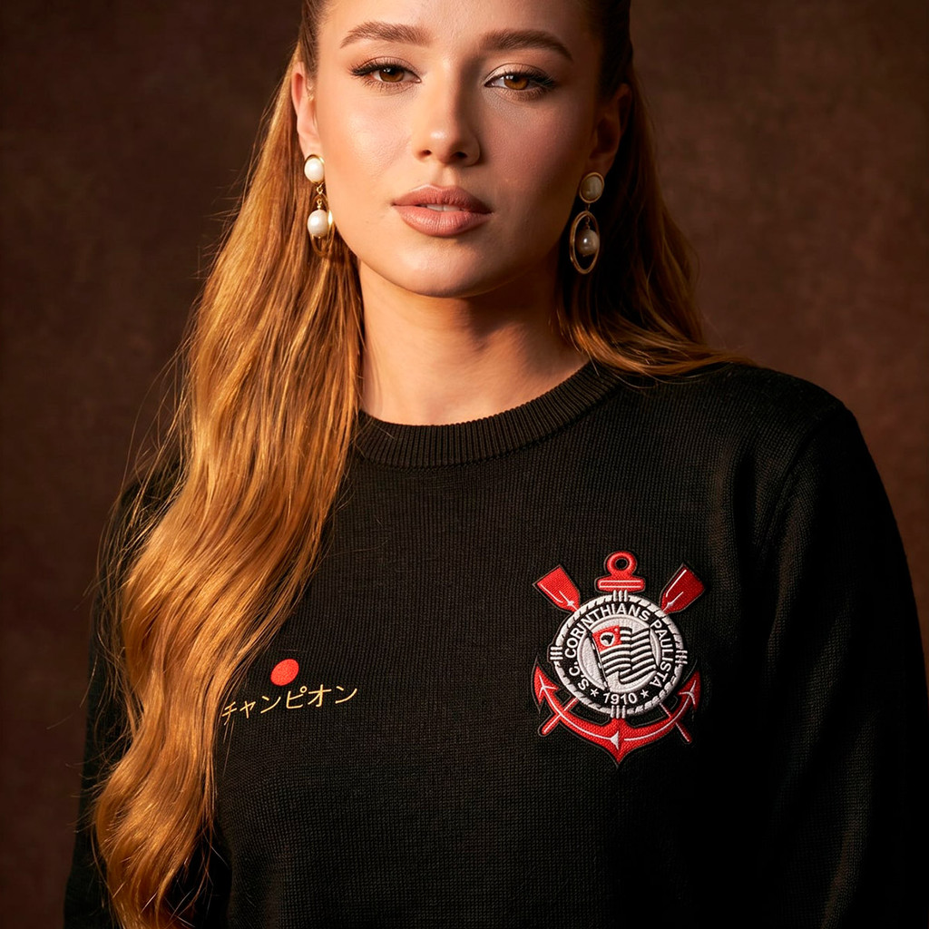 Suéter Corinthians Mundial Japão 2012 Feminino Oficial