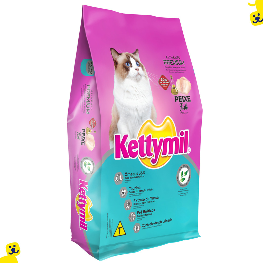 Ração Gato 10kg Ração Premium Gato Ração Kettymil Ração para Gato Peixe Ração Gato kettymil Ração