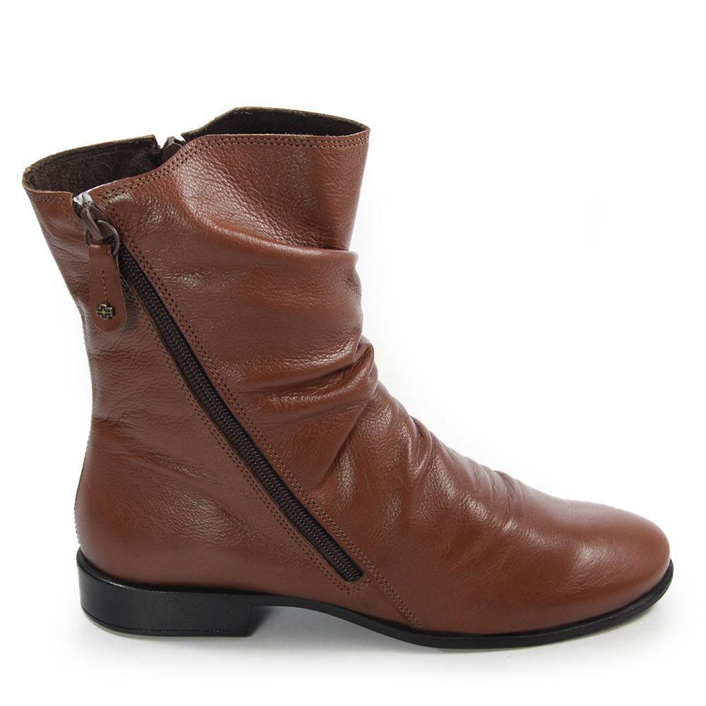 Bota Feminina Perlatto Luna Couro Mogno - LUN004E-VTPBU03
